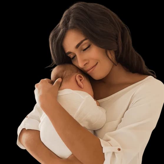 Mother with her baby